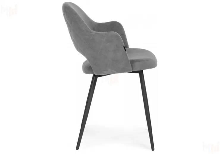 Стул Гутрид прошивка ромбы сзади серый / черный