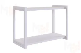 Полка Юниор белое дерево/белый муар