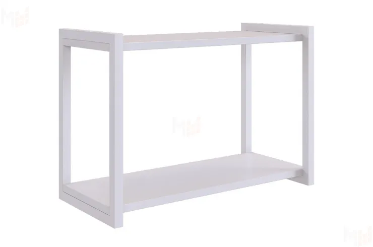 Полка Юниор белое дерево/белый муар