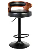 Стул барный DOBRIN FRED BLACK (коричневое дерево, чёрный)