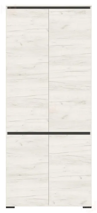 Шкаф ГРЕТТА 4С Дуб Крафт белый-Антрацит