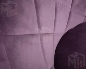 Стул барный DOBRIN LOGAN BLACK (пудрово-сиреневый велюр (MJ9-52))