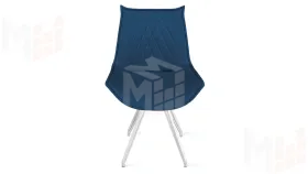 Стул Фэнди К4  Белый матовый, Велюр Confetti Blue