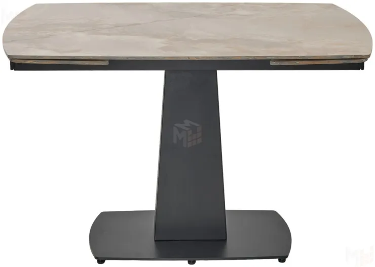 Стол BALDE 120 GLOSS AMBER JADE SOLID CERAMIC / BLACK