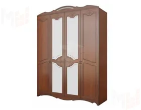 Шкаф 4-х дверный Лотос лакированный