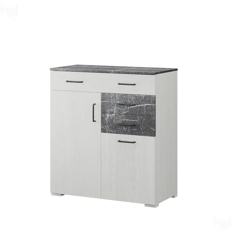 Комод Теана (ясень анкор светлый/мрамор дарк)