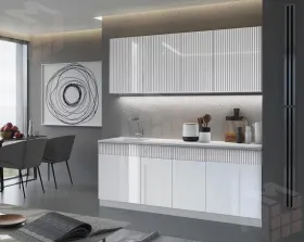 Кухня Оливия 2,0 белый глянец