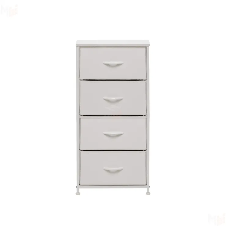 Комод Leset Линкс 4 ящ. (к/з), Каркас Белый, ящики Белые (Белый/Белый)