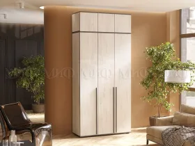 Шкаф Норд 3-х створчатый с антресолью (дуб крафт белый)