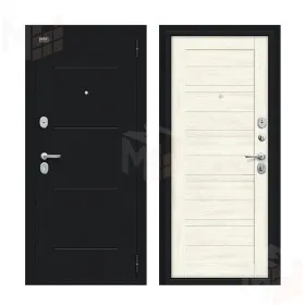 Входная металлическая дверь Сити Kale Букле черное/Nordic Oak