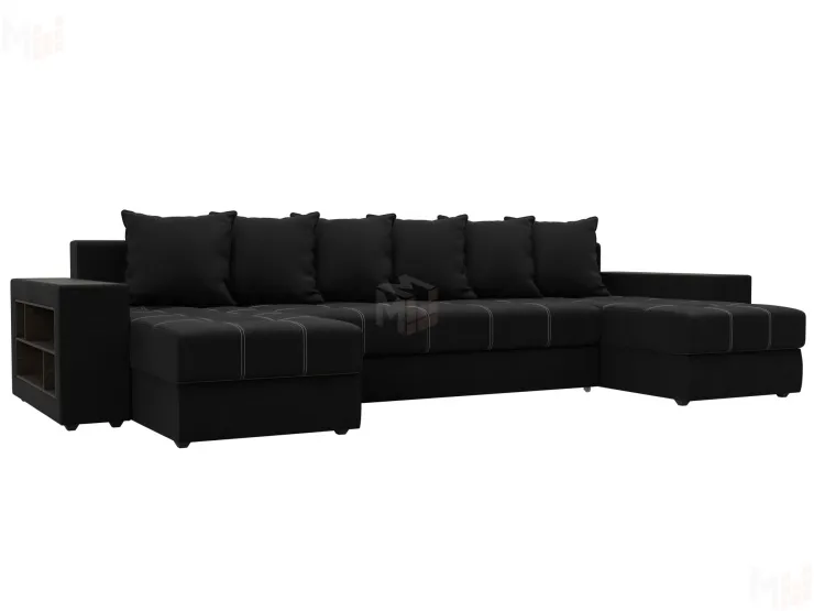 Диван П-образный Дубай полки слева