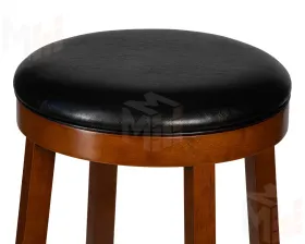 Круглый барный табурет DOBRIN BOB BAR (шоколад, черный)