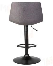 Стул барный DOBRIN TAILOR BLACK (серая ткань (188-55))