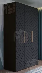 Шкаф трёхстворчатый Копенгаген (венге/черный матовый)