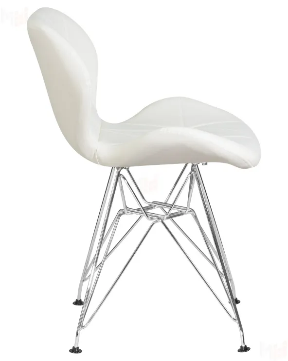 Стул обеденный DOBRIN BUTTERFLY CHROME (ножки хром, цвет белый)