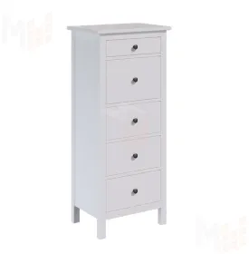 Комод Кымор 5 ящиков белый