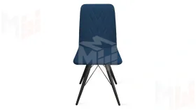 Стул Стенли К3 Черный муар, Велюр Confetti Blue