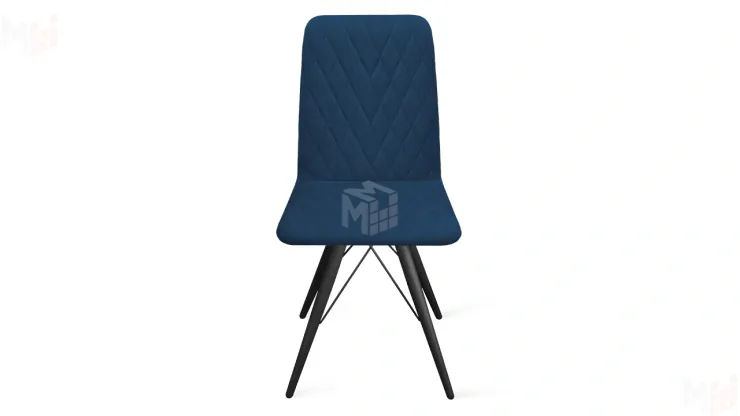 Стул Стенли К3 Черный муар, Велюр Confetti Blue
