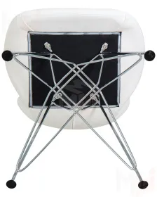 Стул обеденный DOBRIN BUTTERFLY CHROME (ножки хром, цвет белый)