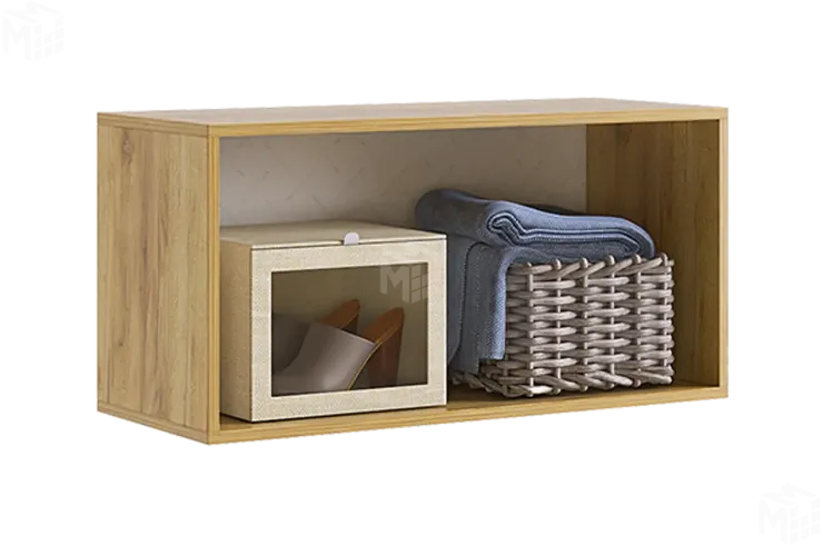 Антресоль Бери  двухдверная дуб крафт золотой/графит