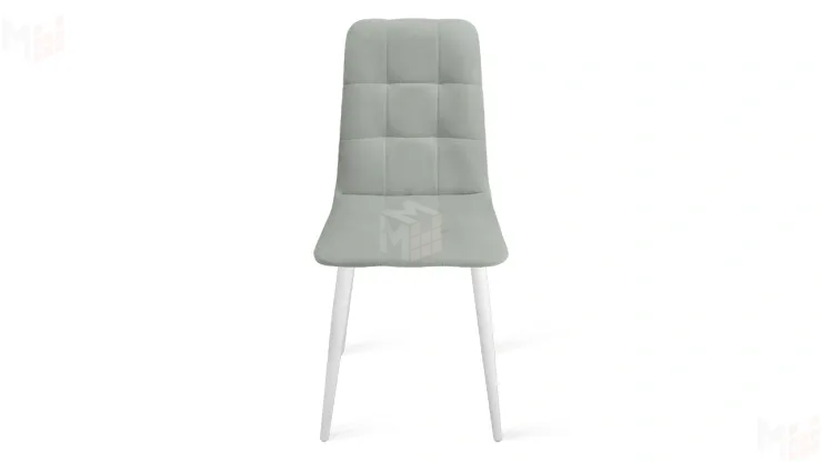 Стул Аспен К1С Белый матовый, Велюр Confetti  Silver