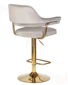 Стул барный DOBRIN CHARLY GOLD (серый велюр (MJ9-75))