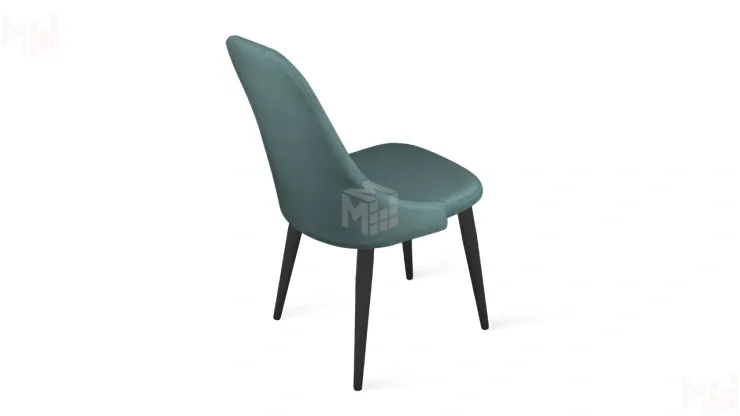 Стул Франк (конус) исп. 2 - ДП2-30 Черный матовый/Микровелюр Madera Aquamarine (аквамарин)