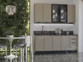 Кухня Николь 2,0/900 (холст латте)