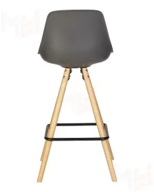 Стул полубарный DOBRIN RONNI (ножки светлый бук, тёмно-серый (GR-04))