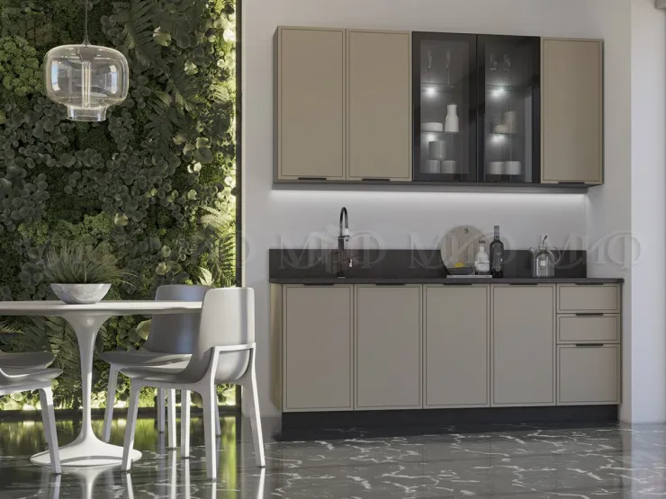 Кухня Николь 2,0/900 (холст латте)