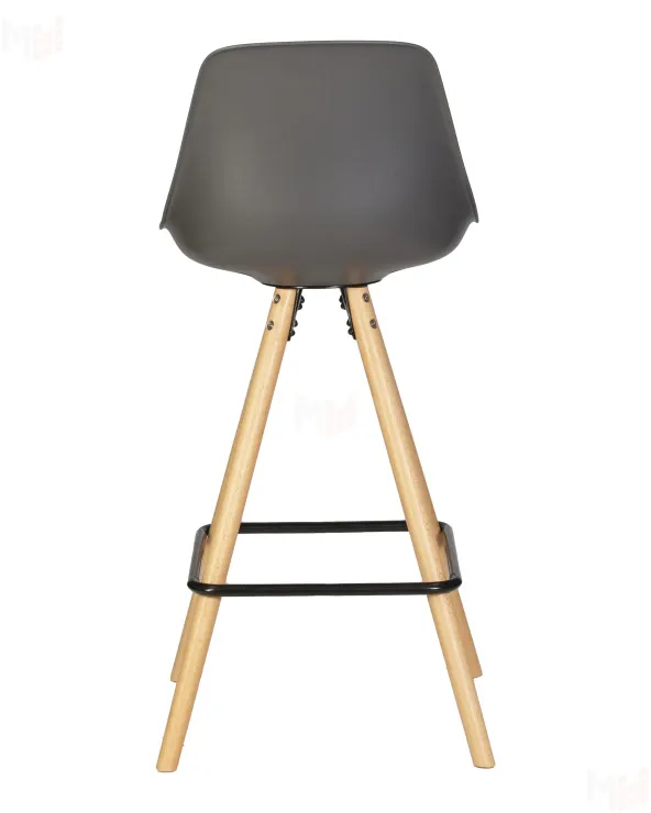 Стул полубарный DOBRIN RONNI (ножки светлый бук, тёмно-серый (GR-04))