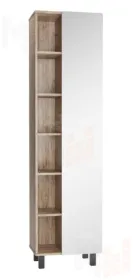 Пенал напольный Craft 50  без ящика с зеркалом Домино