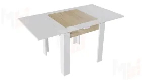 Стол раздвижной Хьюстон тип 3 Белый, Дуб Крафт золотой