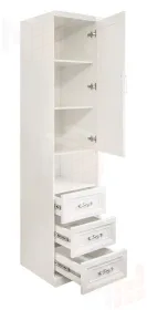 Шкаф детский Мишель 1-ств без зеркал белый матовый