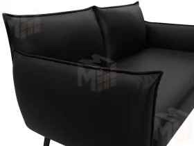 Диван прямой Лига-083 ( экокожа GRIFON 18 черный )