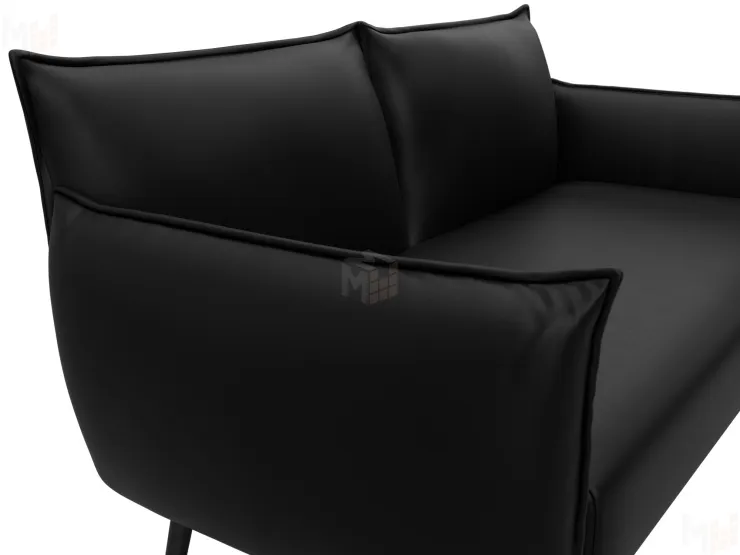 Диван прямой Лига-083 ( экокожа GRIFON 18 черный )