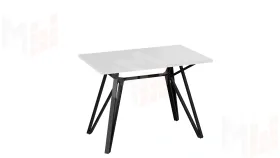 Стол обеденный Ройс Тип 1 Черный муар/Белый