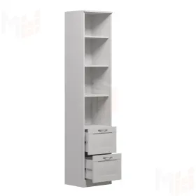 Стеллаж Сириус 2 ящика 39*190 см (белый)