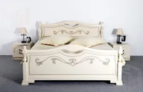 Кровать Людмила 16 Ясень жемчужный с патиной 900х2000