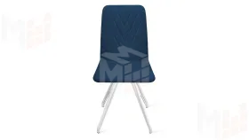 Стул Стенли К4 Белый матовый, Велюр Confetti Blue