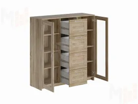 Тумба Сириус 2 двери и 4 ящика 117*123 Сонома