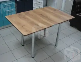 Стол Ломберный поворотно-раскладной 780*580 (дуб вотан), ножки хром