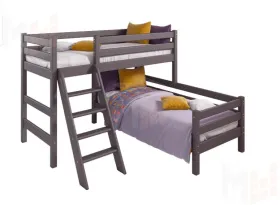 Угловая кровать Соня 8 с наклонной лестницей (Лаванда)