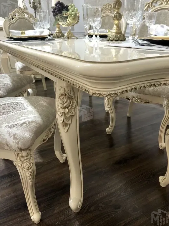 Стол Джоконда крем глянец