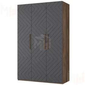 Шкаф трёхстворчатый Копенгаген (дуб самдал/серый графит)
