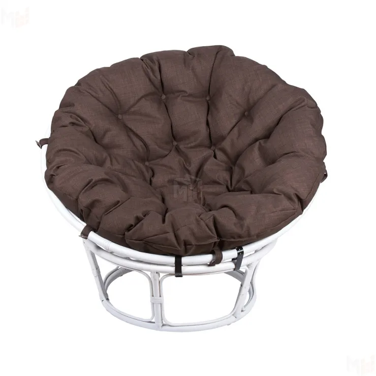 Кресло Папасан 23/01 с коричневой подушкой