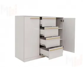 Комод Николь 8 Кашемир/Ручки-сатиновое золото