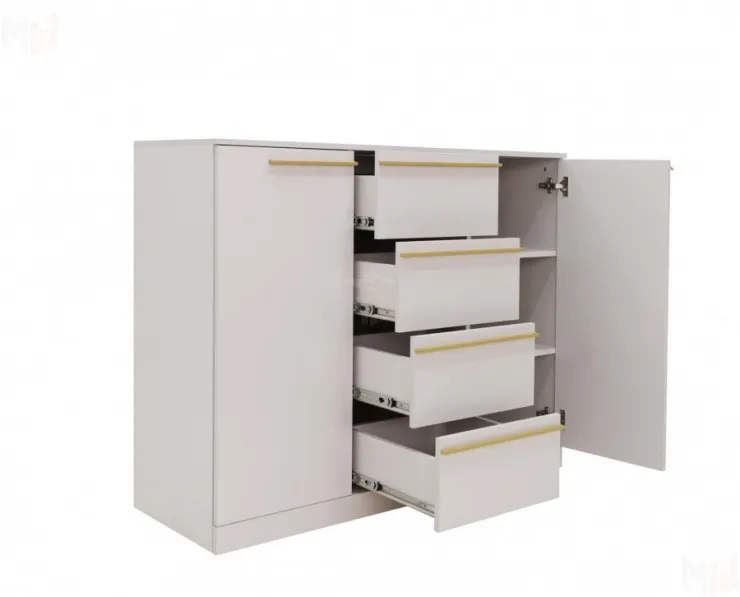 Комод Николь 8 Кашемир/Ручки-сатиновое золото