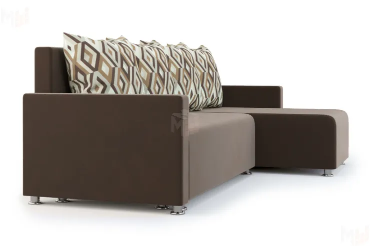 Угловой диван Челси (коричневый/узор)