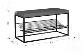 Обувница Крафт 1 черный муар/графит